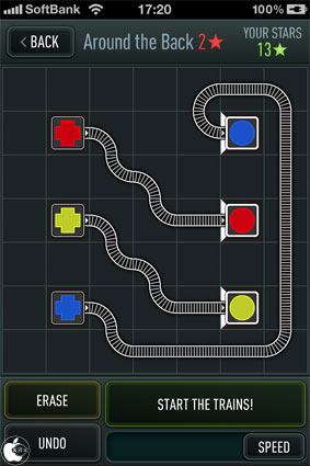 線路パズルゲームアプリ Trainyard を試す Iphone App Store Macお宝鑑定団 Blog 羅針盤