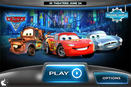 映画 カーズ２ のジャンプアクションゲームアプリ Cars 2 を試す Iphone App Store Macお宝鑑定団 Blog 羅針盤