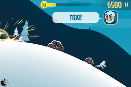 雪なだれから逃げ続けるスピード感あるスキーゲームアプリ Ski Safari を試す Ipad App Store Macお宝鑑定団 Blog 羅針盤